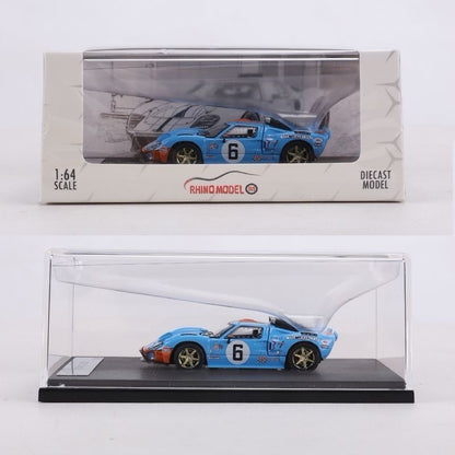 RM 1:64 GT40 Racing Diecast Toys Car Model - Magnetic Hood Collectible gift Blue