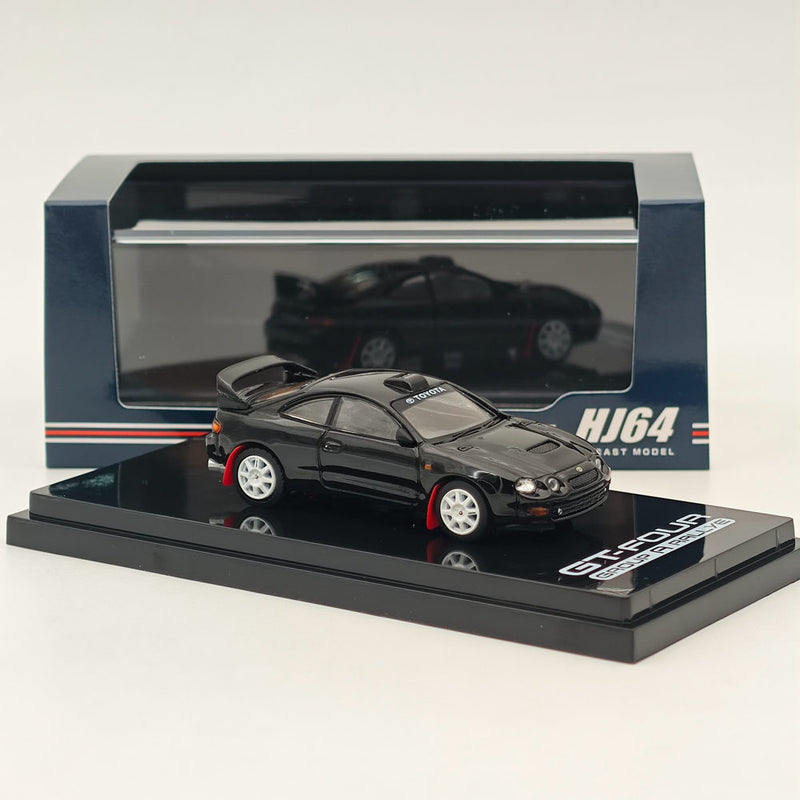 Hobby Japan 1/64 Toyota CELICA GT-FOUR WRC Edition ST205 Customized Ver 8 Spokes HJ641064CBK Black Diecast Models Car Collection