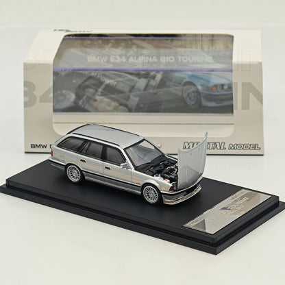 Mortal 1:64 BMW E34 M5 ALPINA B10 TOURING Wagon Openable Hood Diecast Toys Car Models Hobby Collection Gifts