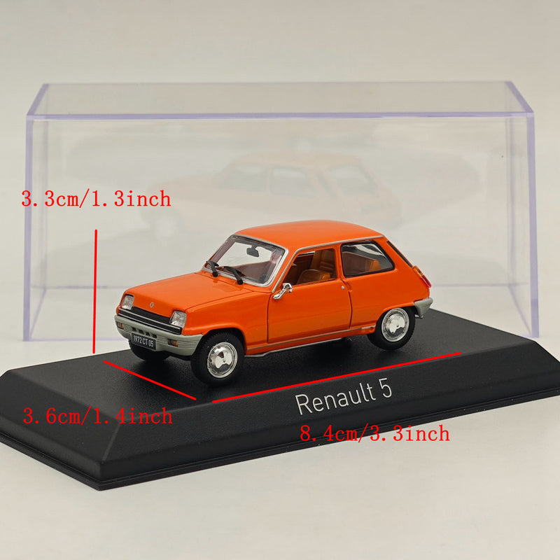 1:43 Norev Renault 5 R5 1972 Diecast Model Cars Limited Collection Orange