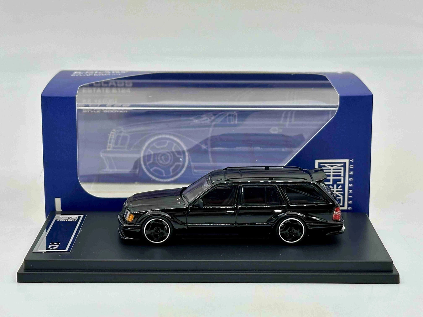 YS 1:64 E-CLASS ESTATE S124 2.5-16 EVO II Style Bodykit Diecast Toys Metal Car Model Miniature Collection Gifts