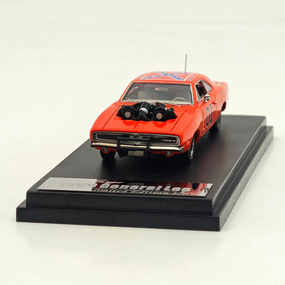 Mini Forge 1:64 1969 Charger General Lee Red with 1600 HP Twin-Turbo LS Diecast Motor