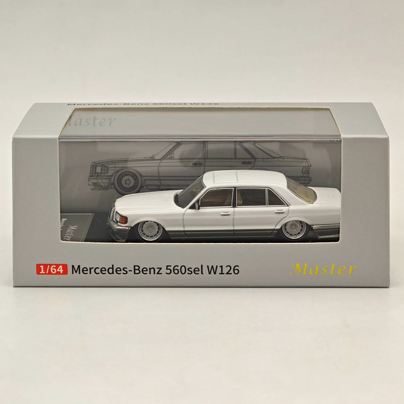 Master 1:64 Mercedes-Benz S560sel W126 Diecast Toys Car Models Miniature Hobby Collection Gifts