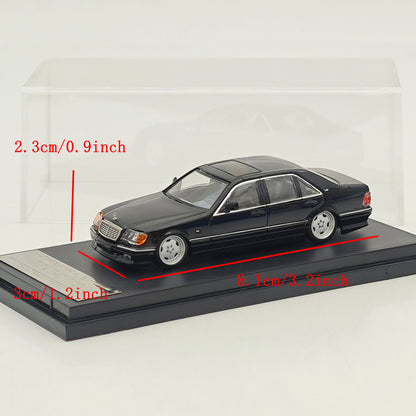 1/64 SW Benz S600 W140 Tiger Head Running S-Class Original Wheels Diecast Model
