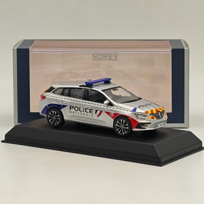 1/43 Norev Renault Megane Estate 2022 Police Nationale CRS Silver Diecast Model