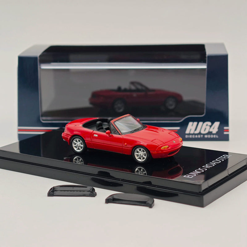 1/64 Hobby JAPAN Mazda EUNOS ROADSTER NA6CE WITH TONNEAU COVER Red HJ642025AR Diecast Models Car Limited Collection Auto Toys Gift