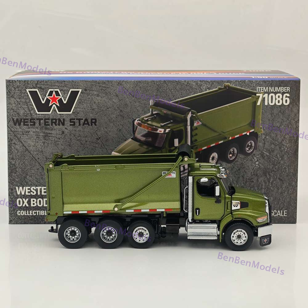 1/50 DM WESTERN STAR 49X SBFA OX BODIES STAMPEDE DUMP TRUCK Olive Green 71086