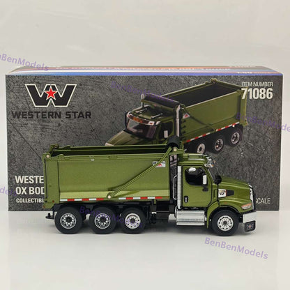 1/50 DM WESTERN STAR 49X SBFA OX BODIES STAMPEDE DUMP TRUCK Olive Green 71086