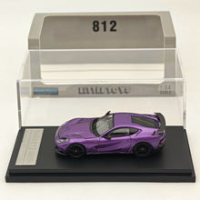 Petits jouets 1/64 Ferrari 812 V12 Novitec Modèles en alliage Collection de voitures Violet 