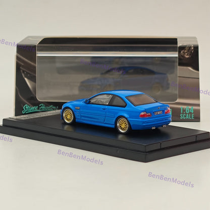 1:64 SH M3 E46 Blue Coupe Racing Sports Model HIGH REV SERIES Diecast Model Car