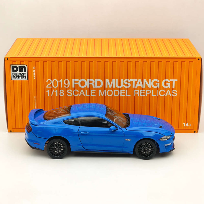 DM 1/18 Scale Model Replicas Ford Mustang GT 2019 Blue RHD Diecast Car Miniature Hobby Gifts