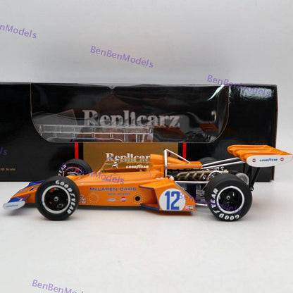 1:18 Replicarz 1972 Indianapolis 500 Peter Revson #12 R184826 Diecast Orange