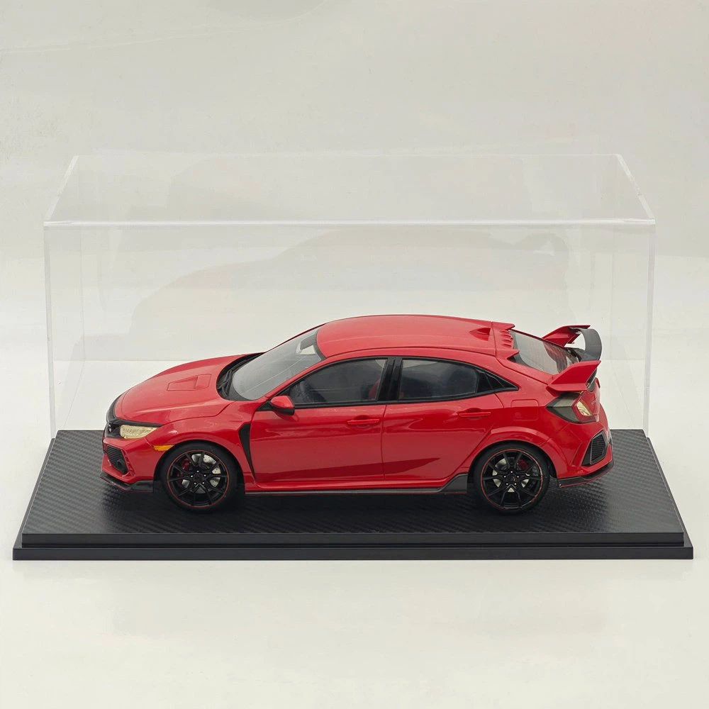 1:18 Diecast Model Display Box Acrylic Protector Dustproof Carbon Fiber Base