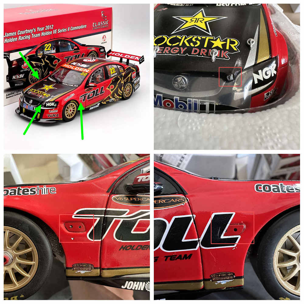 Classic 1:18 James Courtney's 2012 Holden VE Series II Commodore #22 18501 Diecast Collectible Model Used