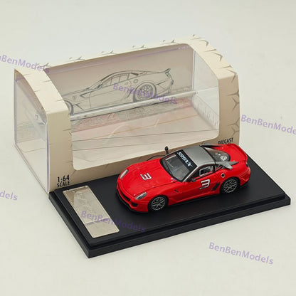 RM 1:64 Ferrari 599XX #3 Red Racing Sports Model Diecast Car Model Collection