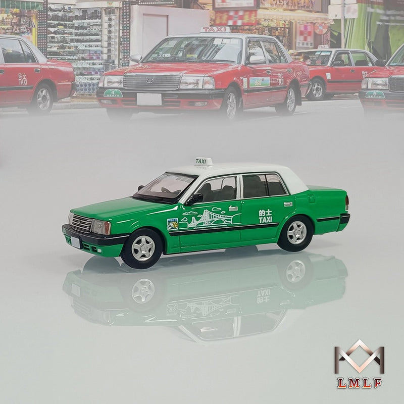 LMLF 1:64 Toyota Crown Hong Kong Taxi Classic Miniature Hobby Diecast Toys Car Models Collection Christmas Gifts