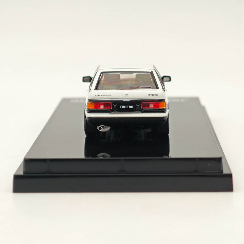 Hobby Japan 1/64 Toyota SPRINTER TRUENO GT APEX(AE86) JDM Style with CARBON BONNET White HJ641052BWB Diecast Model Car