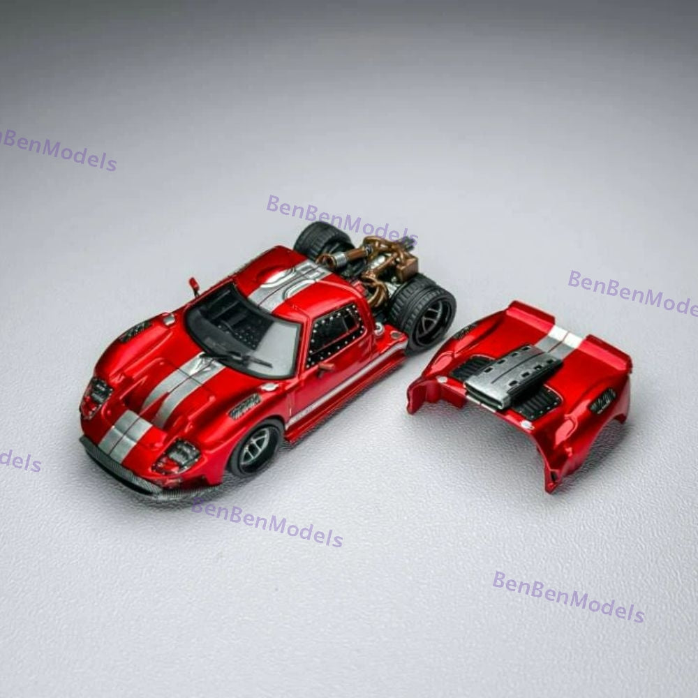 RM 1:64 Ford GT40 Hood Magnetic Limited Edition Alloy Car Model - Two Styles