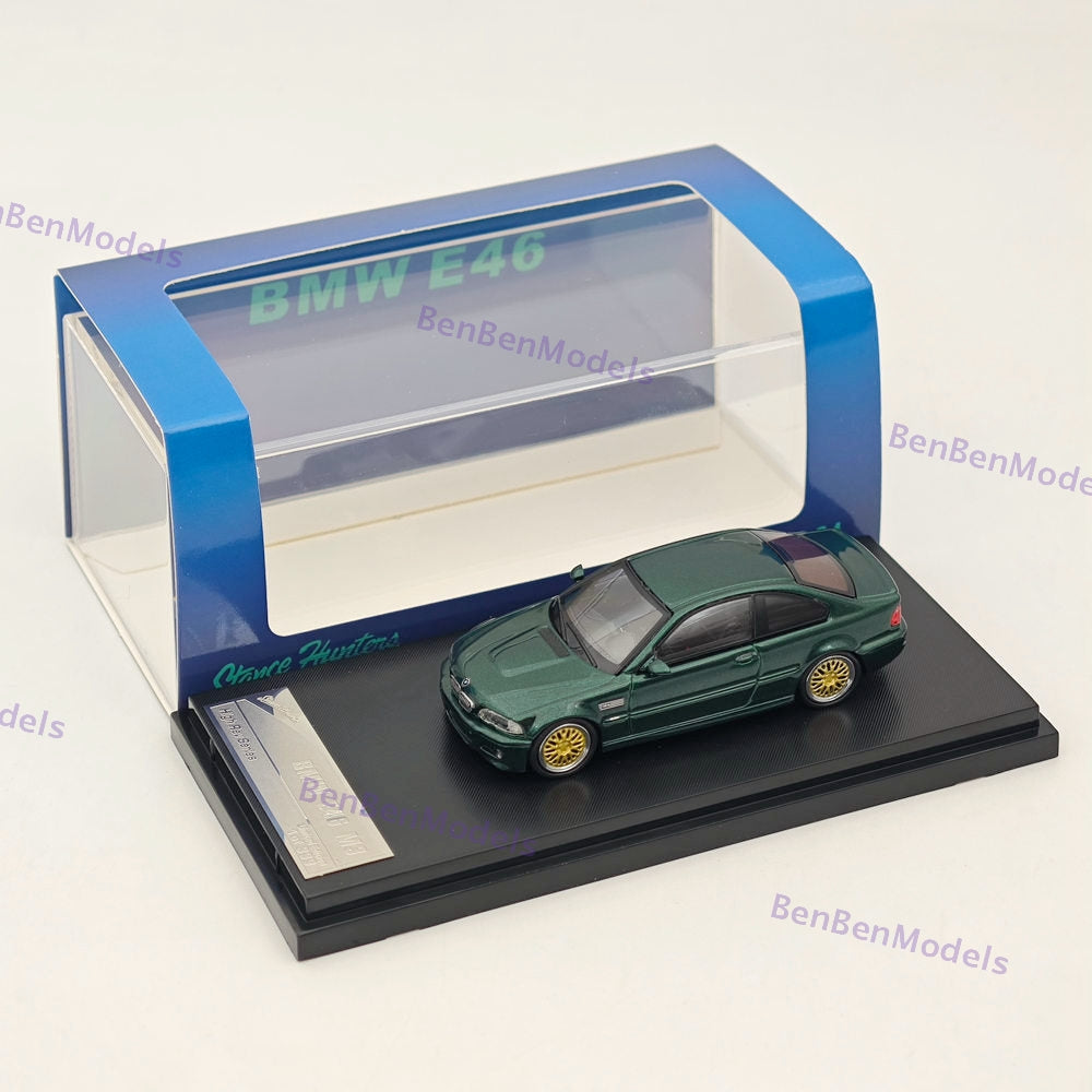 1/64 SH M3 E46 Green With BBS Wheels Diecast Metal Car Limited Collection