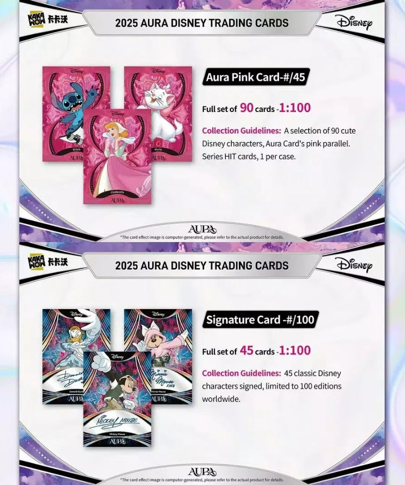 Kakawow 2025 AURA Disney Series Collection Card Factory Sealed Case 10BOX -vi！
