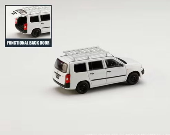 1/64 Hobby Japan Toyota PROBOX Customized ver. with ROOF CARRIER White HJ642062W