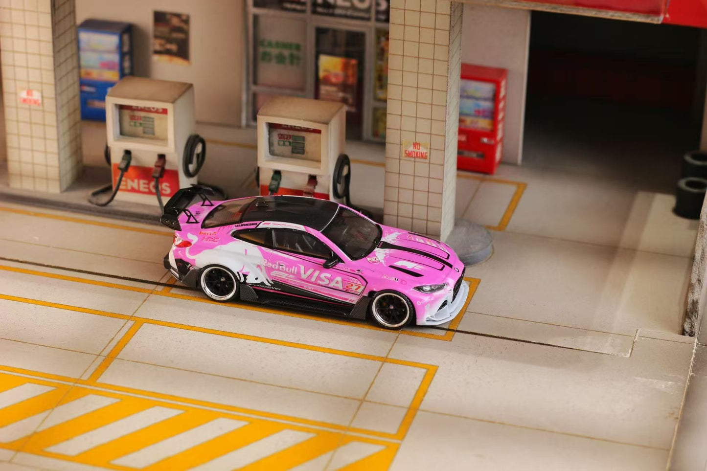 SW 1:64 G82 M4 Pink Bull Widebody Sports Diecast Model Car Limited Edition