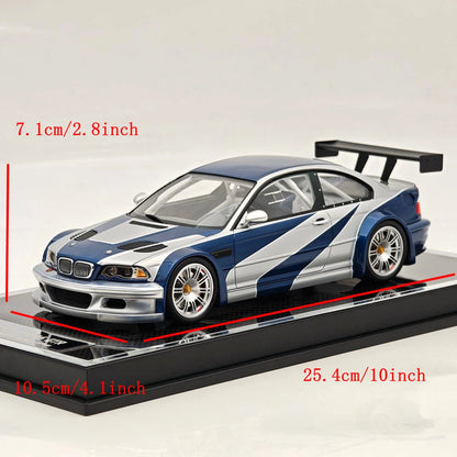 Prévente SW 1:18 M3 GTR E46 Need For Speed Édition Limitée Maquette de Voiture en Résine Cadeaux de Collection