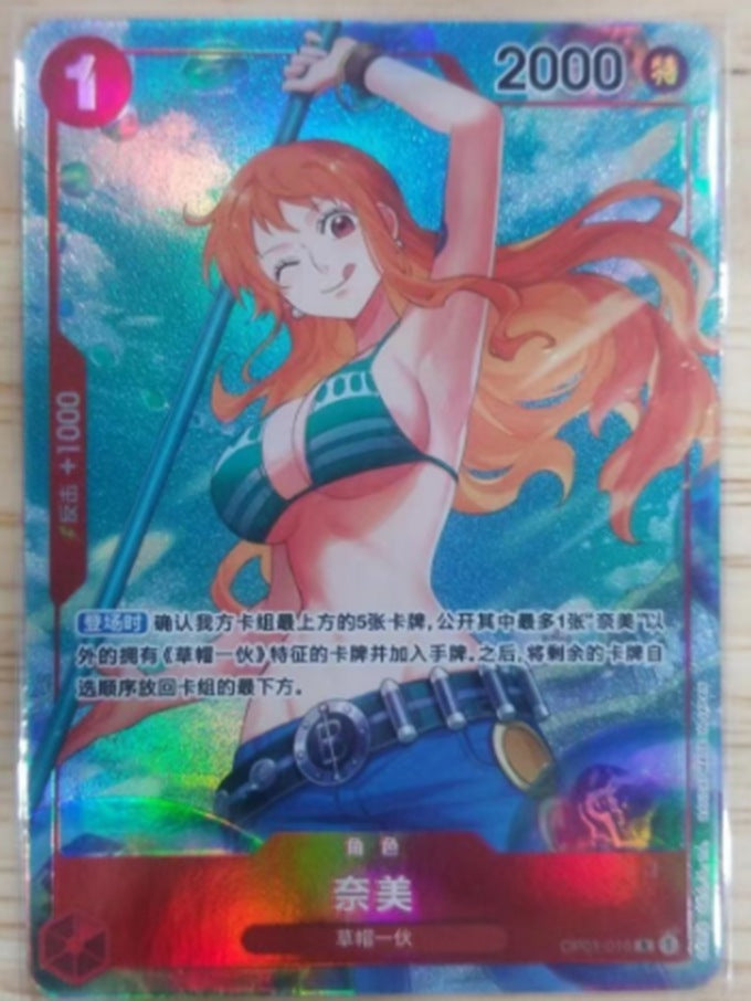 ONE PIECE Card Game Chinese Nami Alt Art OP01-016 R Romance Dawn NM