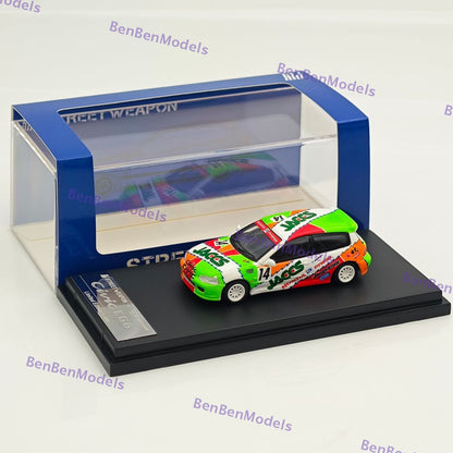 1:64 SW Civic EG6 JACCS Livery #14 Diecast Model Limited 499 Collectible Car