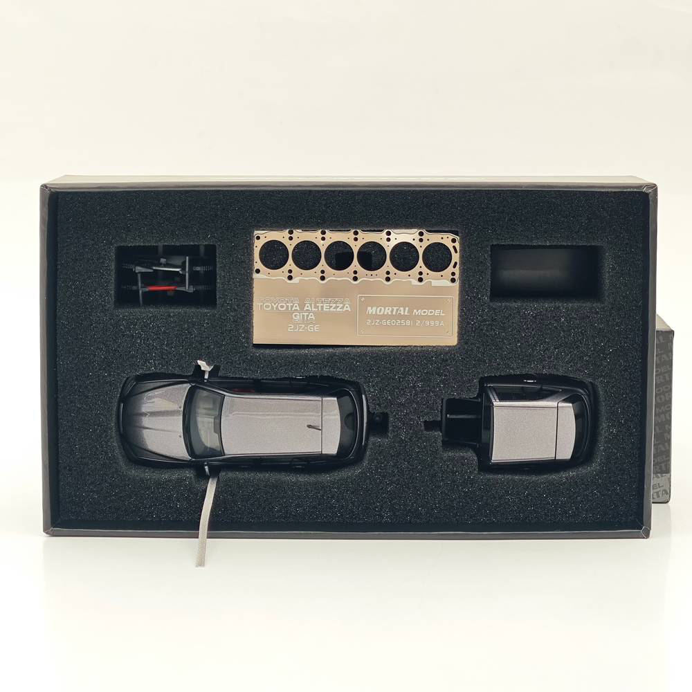 Mortal 1:64 TOYOTA ALTEZZA GITA ELIXIR Trailer Set JDM Alloy Diecast Car Models Collectible Gifts 999 PCS