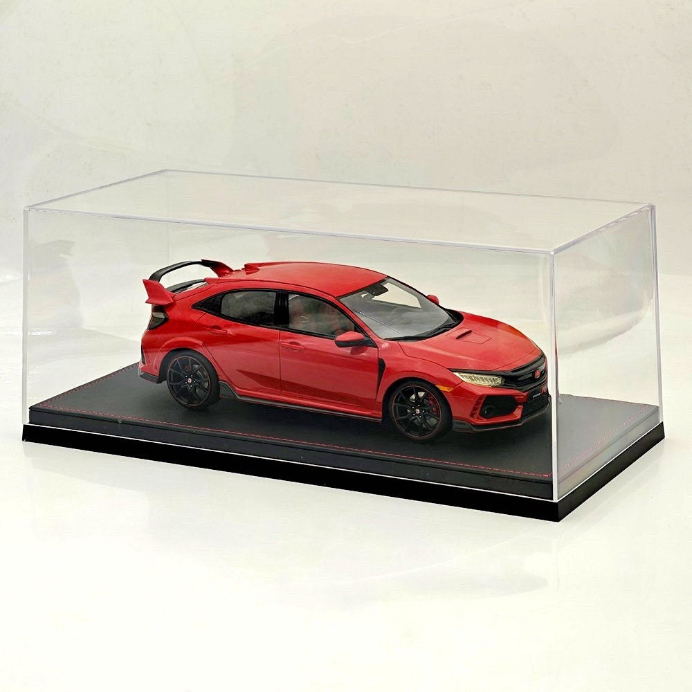 1:18 Acrylic Display Case with Leather Base Dustproof Transparent Model Car Box