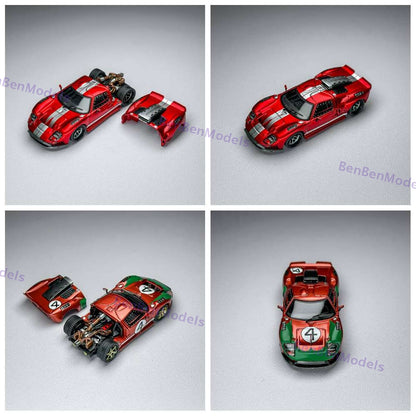 RM 1:64 Ford GT40 Hood Magnetic Limited Edition Alloy Car Model - Two Styles