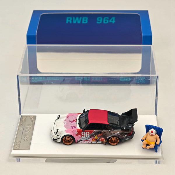 Stance Hunters 1/64 Porsche RWB 964 Rauh-Welt Widebody Akiba #96 Figure Sports Model Resin Car Toy Limited 199 Collection