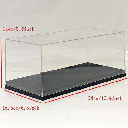 1:18 Dustproof Acrylic Display Case Flocked Base For Diecast Car Collectibles Storage