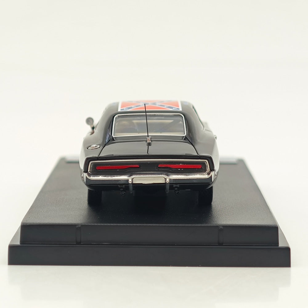 Mini Forge 1:64 1969 Charger General Lee Black with 1600 HP Twin-Turbo LS Diecast Motor