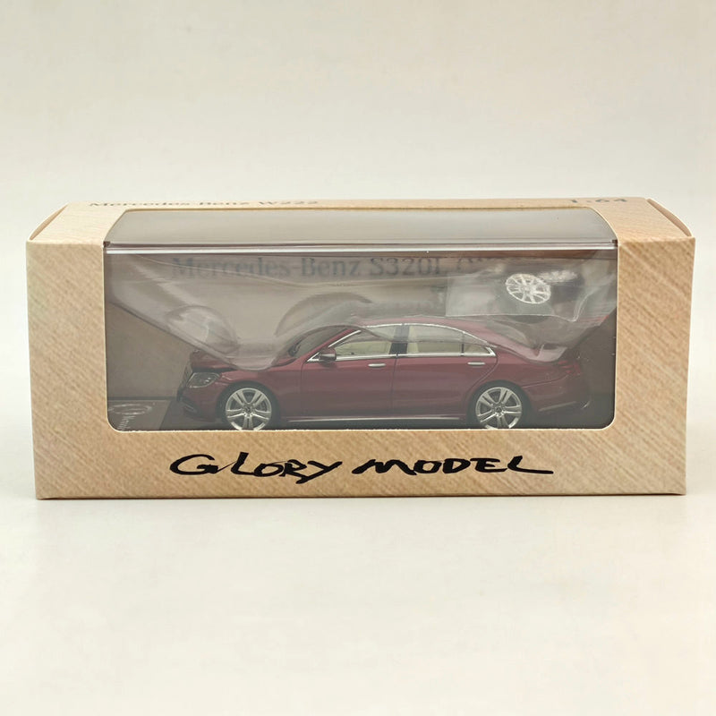 1/64 GLORY MODEL Mercedes-Benz S320L W222 Sedan Sports Red Diecast Metal Car