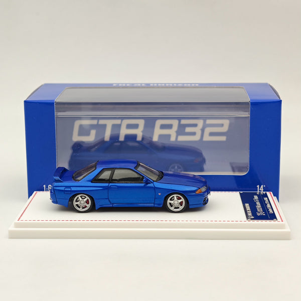 1:64 FH Nissan Skyline GTR R32 Nismo S-Tune Sports Blue Model Diecast Metal Car Collection Auto Gift
