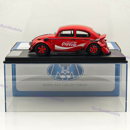 1/18 Volkswagen VW Beetle Wide Body Coca-Cola RWB Robert Design Resin Car Red
