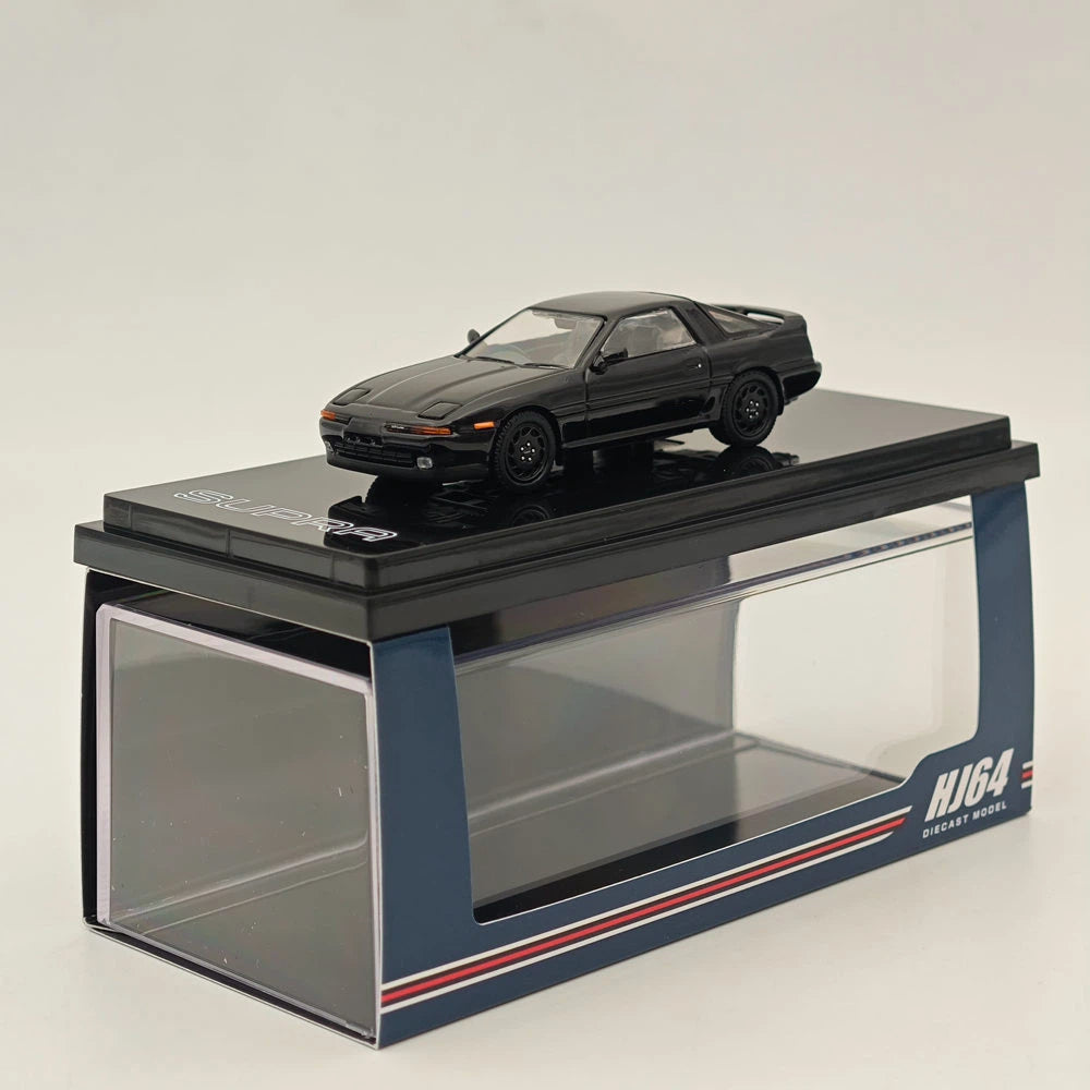 1:64 Hobby Japan SUPRA A70 3.0GT TURBO A Black alloy car model HJ642026ABK