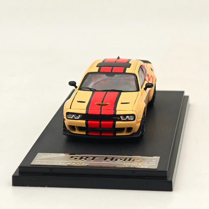 Stance Hunters 1/64 Dodge SRT Hellcat Desert Yellow Diecast Model Car Collection