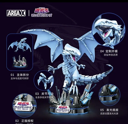 2023 Yugioh Blue-Eyes White Dragon Building Block Figure 1,258 PCS