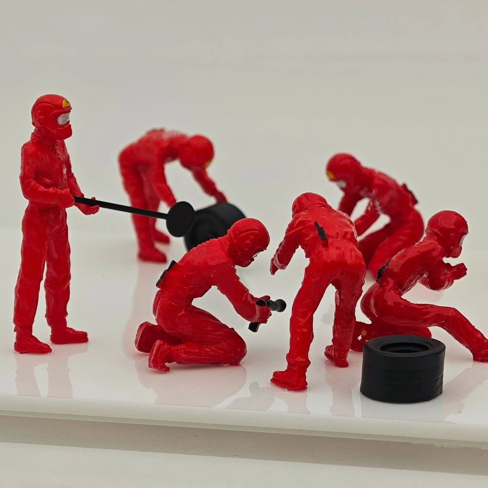 1/43 Scale F1 Pit Crew Resin Figures 12pcs Set for Racing Car Model Diorama
