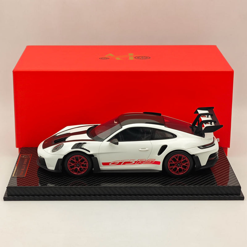 AI MODEL 1/18 Porsche 992 GT3 RS Resin High-Quality Limited Collection Car White