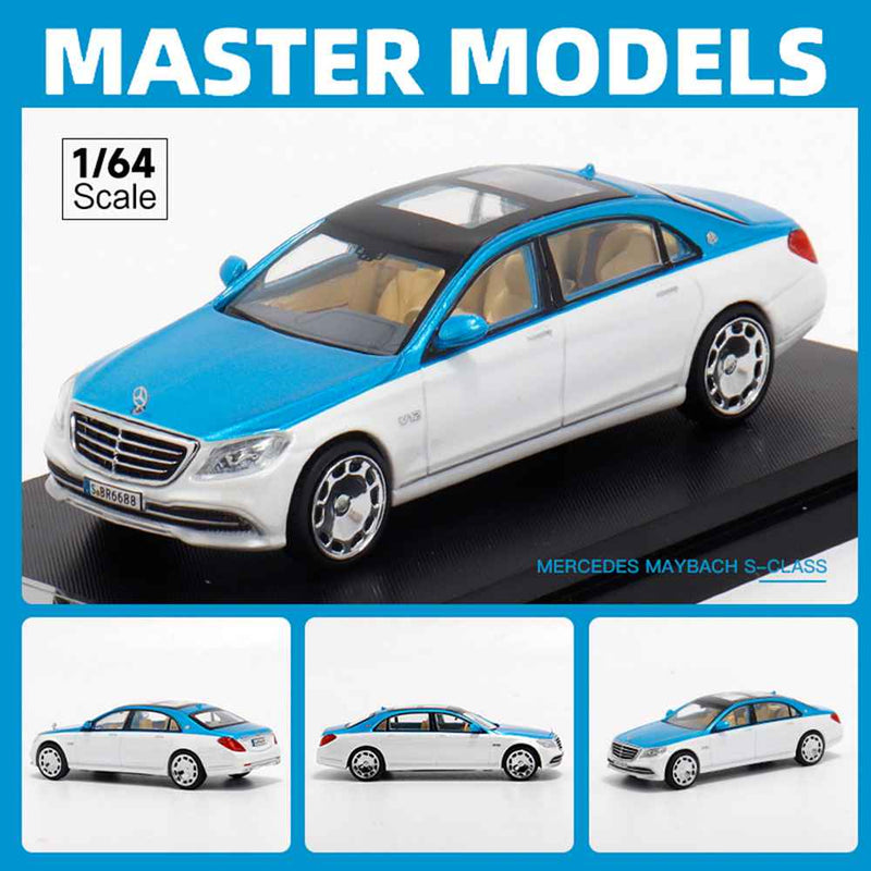 Master 1:64 Mercedes Benz Maybach S-Class S650 Diecast Toys Car Models Collection Miniature Hobby Gifts Double Color