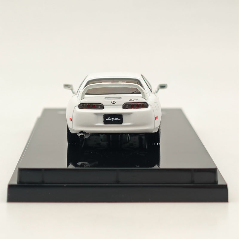 Hobby Japan 1/64 Toyota SUPRA RZ JZA80 with Active Spoiler Parts White HJ642042W Diecast Models Car Collection