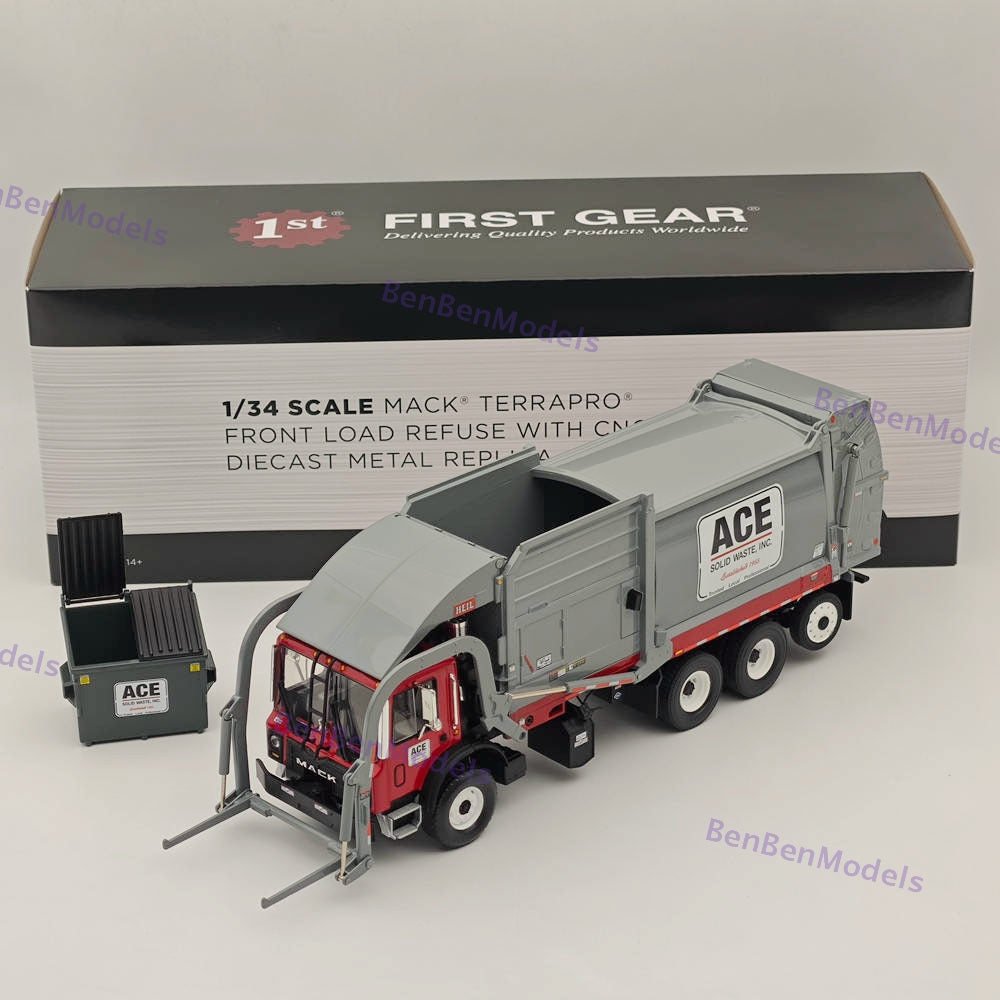 1/34 FIRST Mack TerraPro Front End Load Refuse with CNG Tailgate 10-4230 Gray