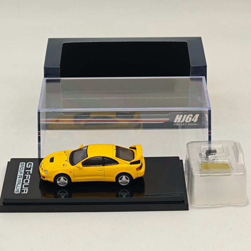 1/64 Hobby Japan Toyota CELICA GT-FOUR WRC Edition (ST205) w/ Engine HJ641064AY Yellow Diecast Models Car Collection Auto Toys Gift