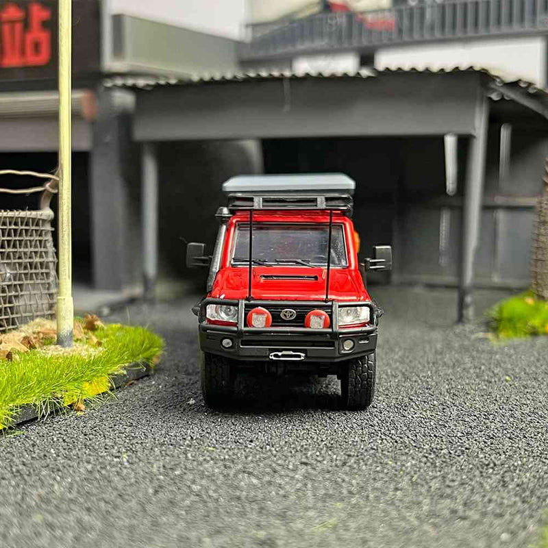 Autobots Models 1/64 TOYOTA LAND CRUISER LC79 Australian Style Modified Time Travel Edition Collection Diecast Toys Car Miniature Hobby Gifts