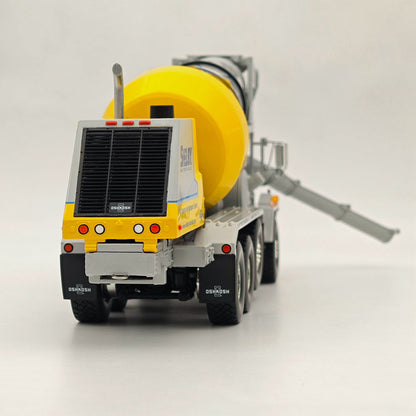 First Gear 1/34 Oshkosh Front Discharge Mixer Yellow 19-4245 Diecast Metal Replica Collection