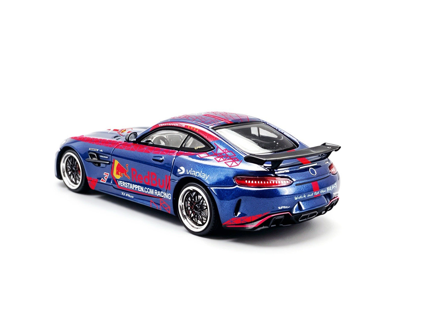 1:64 SCALEON Benz AMG GTR Racing Livery Sports Car Malaysia Limited Diecast Toys Model Gift